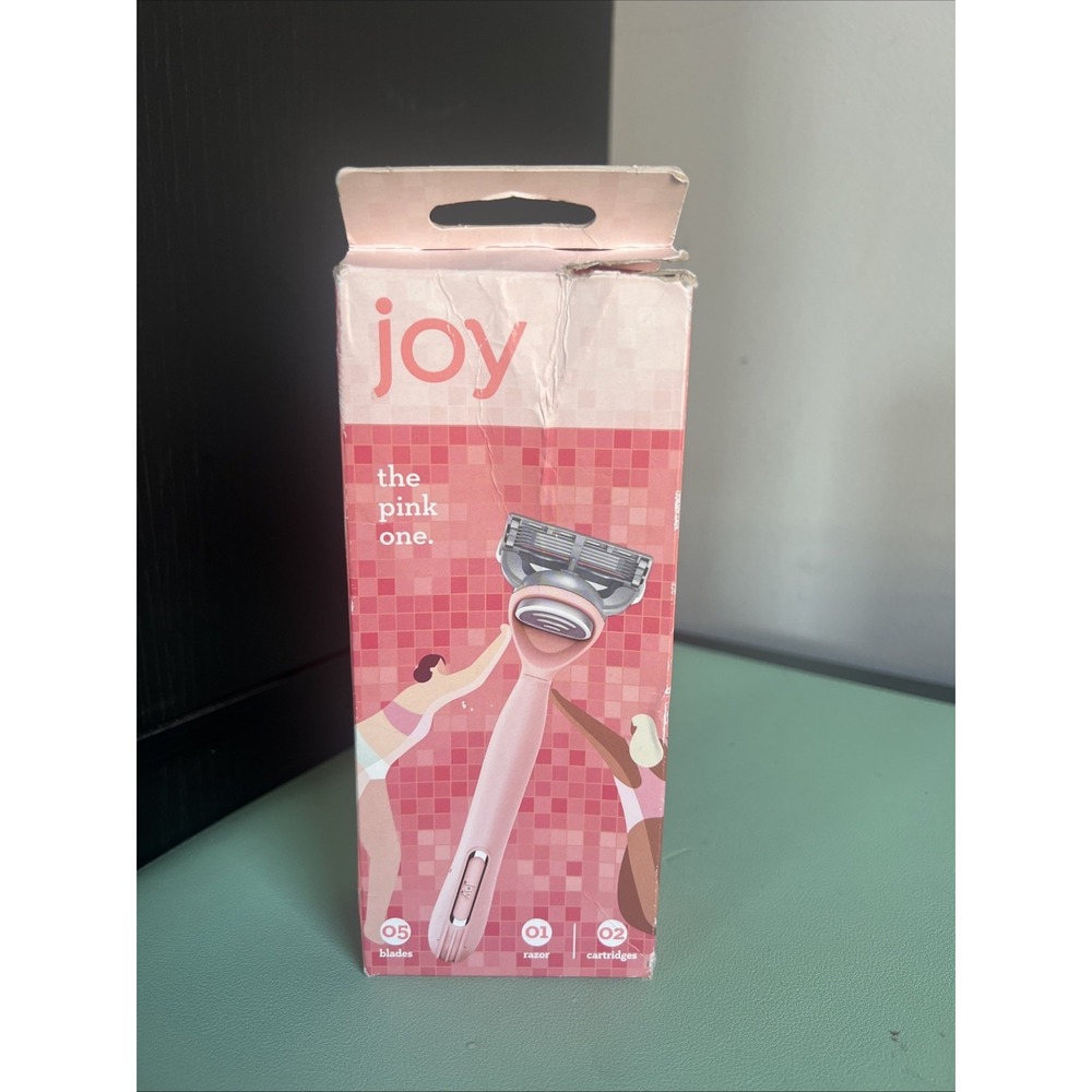 Joy By Gillette The Pink One 1 Razor + 2 Cartridges New Open Box